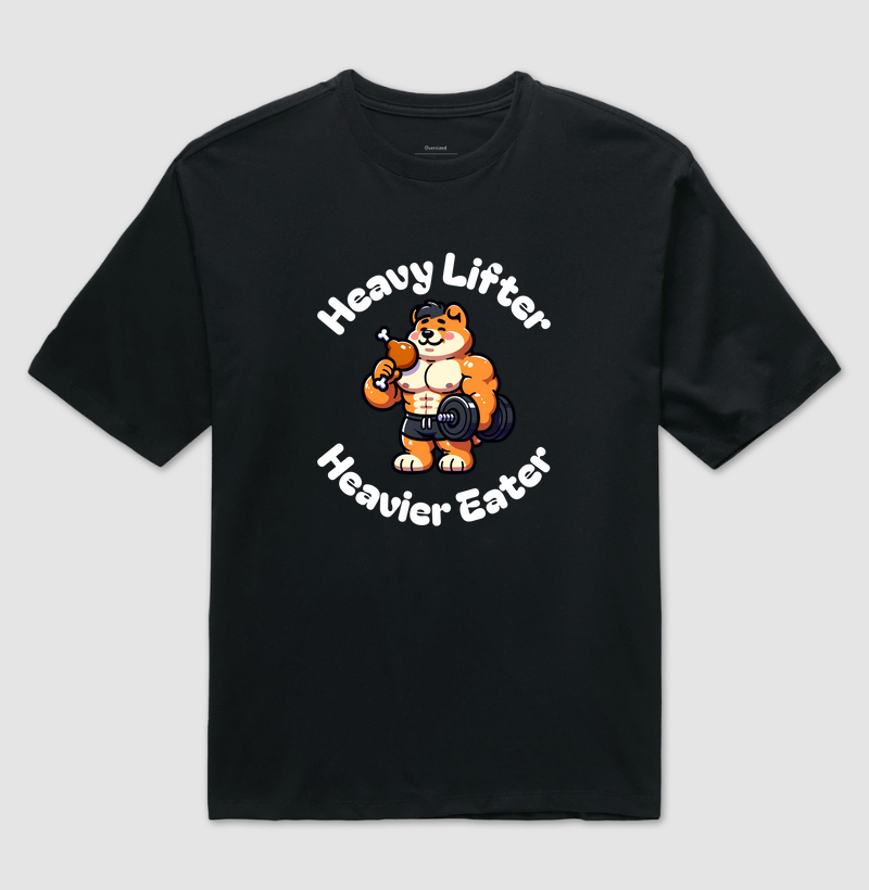 Camiseta Oversized Engraçada Academia Chow Chow