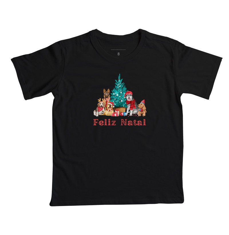 Camiseta Infantil Natal Cachorros