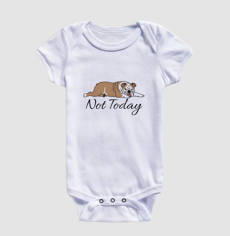 Body Infantil Bulldog Inglês Preguiçoso
