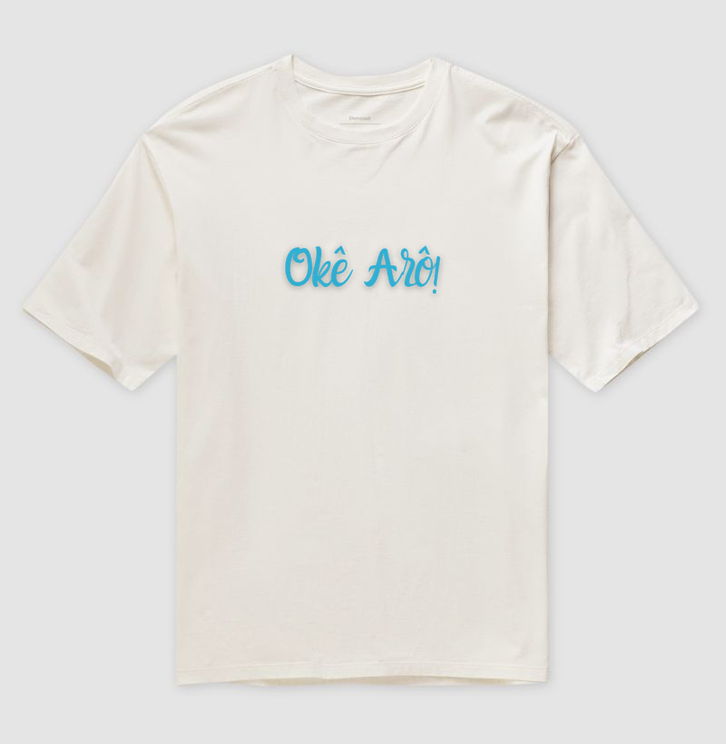 Oxóssi - Saudação Azul - Camiseta Branca