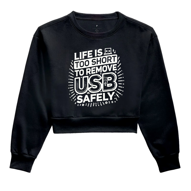 Moletom Cropped "Remove USB Safely" T.I