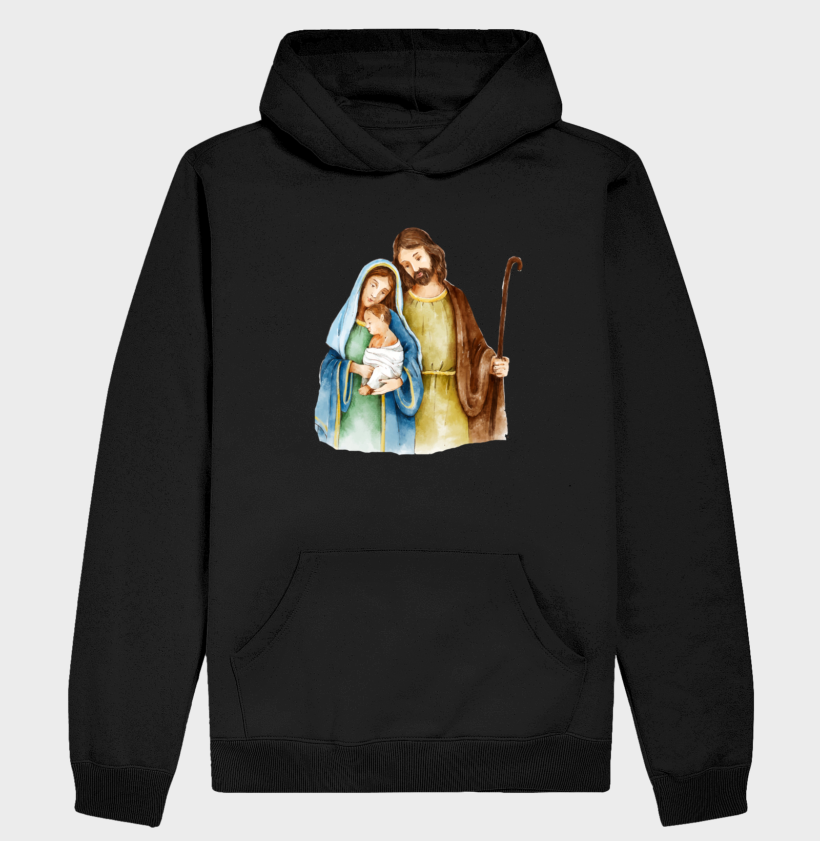 Jesus, Maria e José em Aquarela