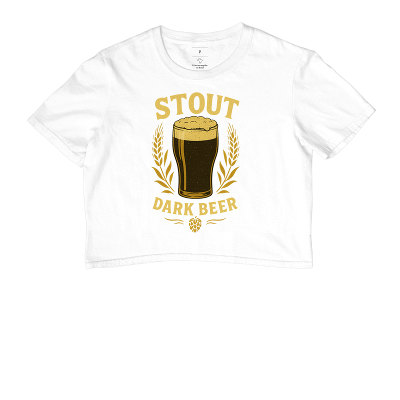 Camiseta Stout Dark Beer – Copo de Chope Escuro Vintage