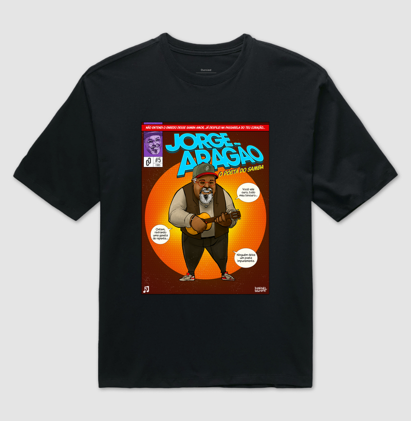 659 - CAMISETA OVERSIZED JORGE ARAGÃO QUADRINHOS