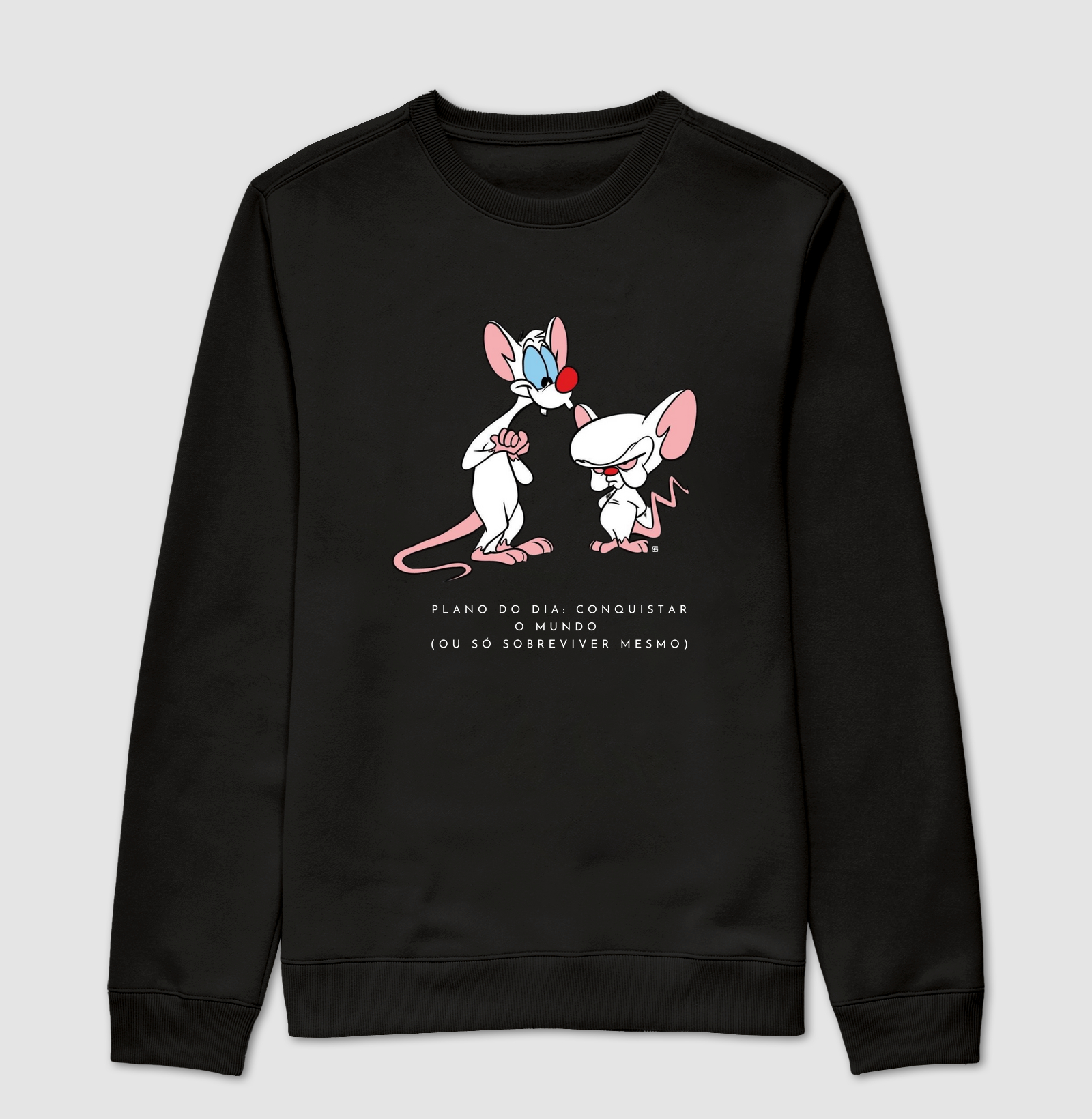 Suéter Moletom Plano do dia: conquistar o mundo (ou só sobreviver mesmo)