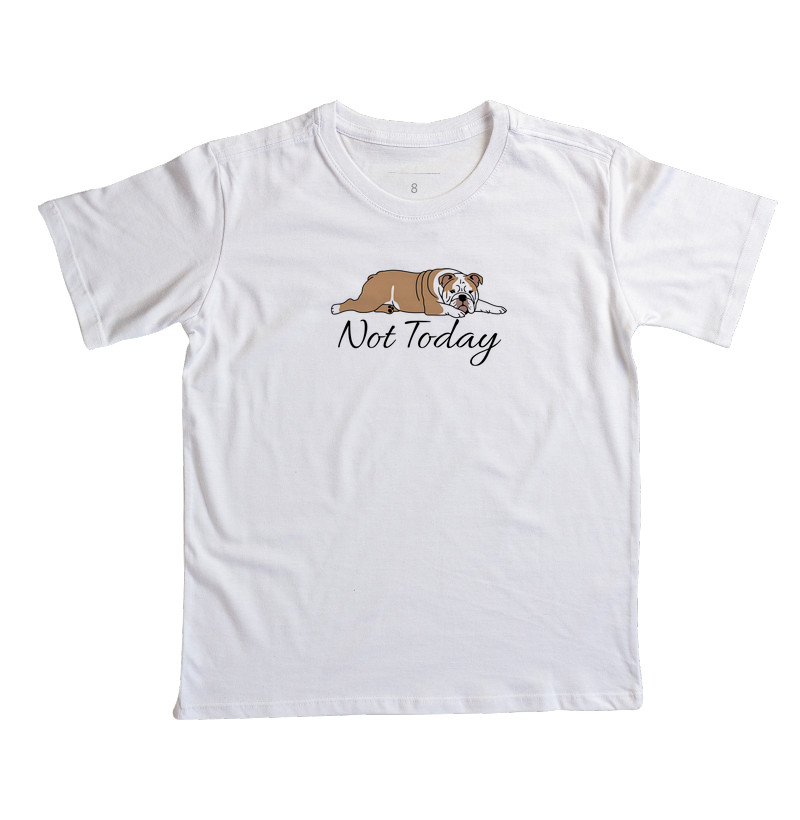 Camiseta Infantil Bulldog Inglês Preguiçoso