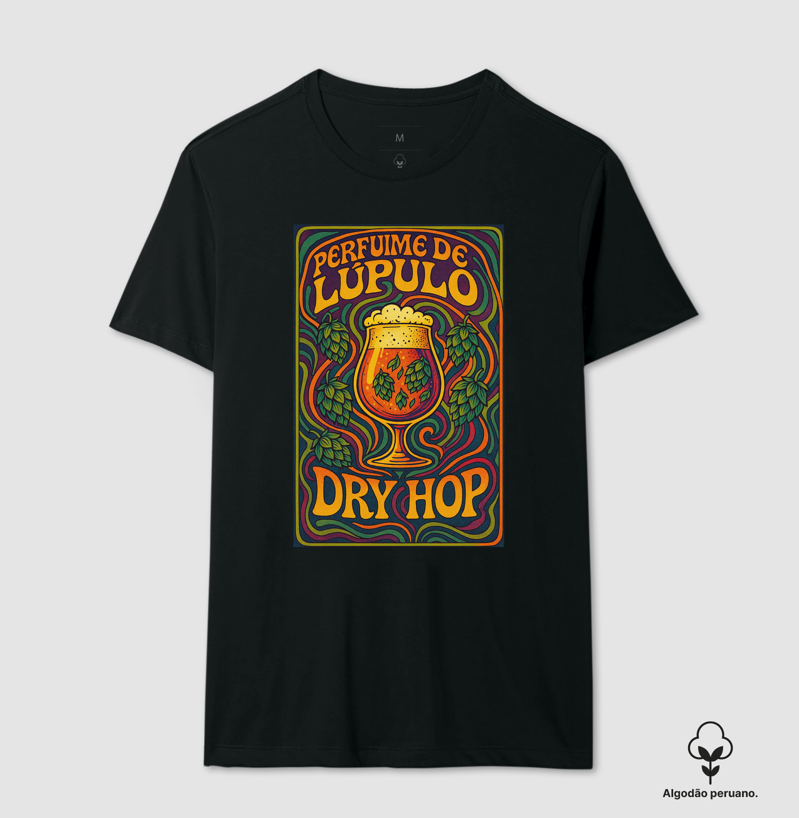 Camiseta Perfume de Lúpulo – Dry Hop Psicodélico e Cerveja Artesanal