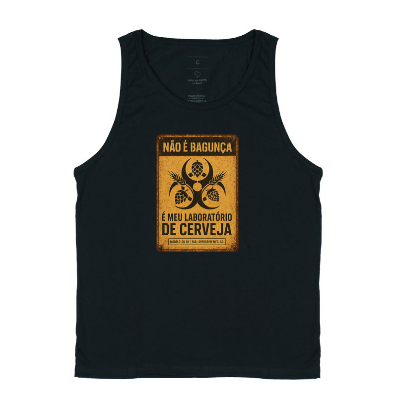 Camiseta Não é Bagunça É Meu Laboratório de Cerveja Vintage Homebrew