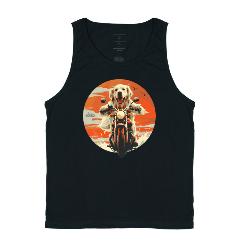Golden Retriever Motociclista