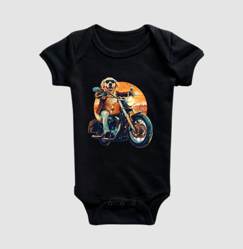 Golden Retriever Motociclista