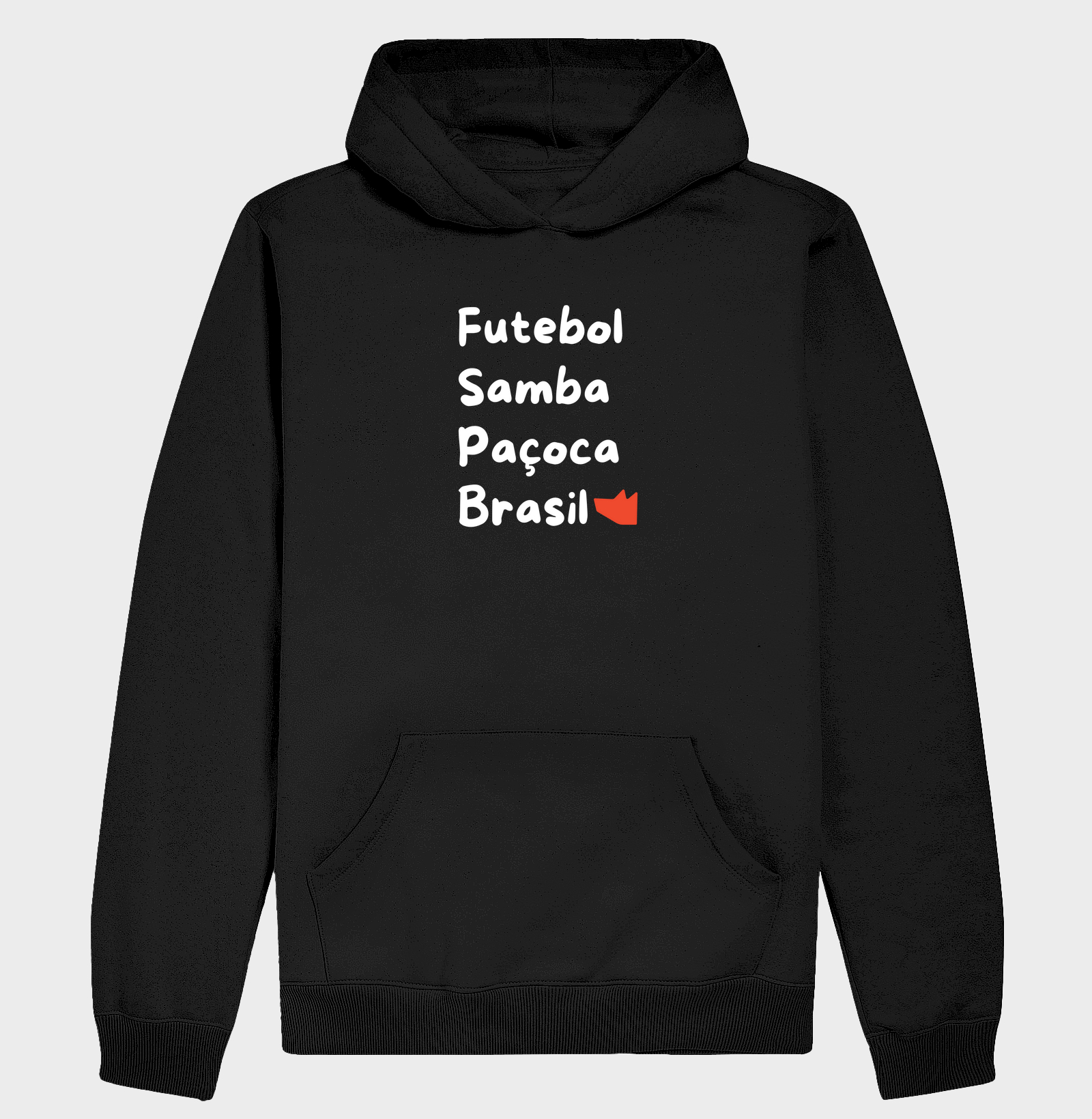 Camiseta futebol, samba, paçoca e Brasil