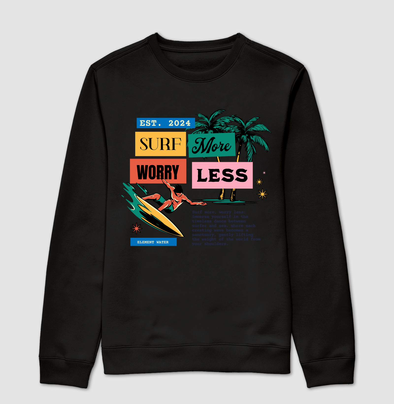 Vintage Retro Surfing Man