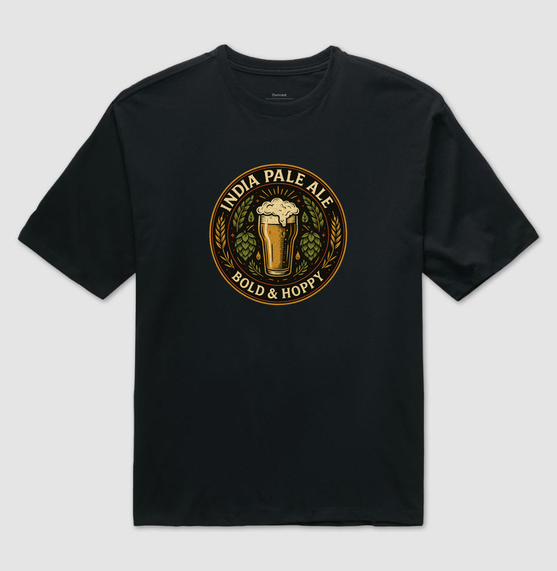 Camiseta India Pale Ale IPA Bold & Hoppy Estampa Vintage Cerveja Artesanal