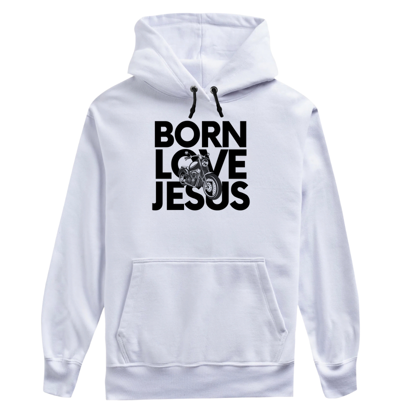 Moletom c/ capuz - Born Love Jesus