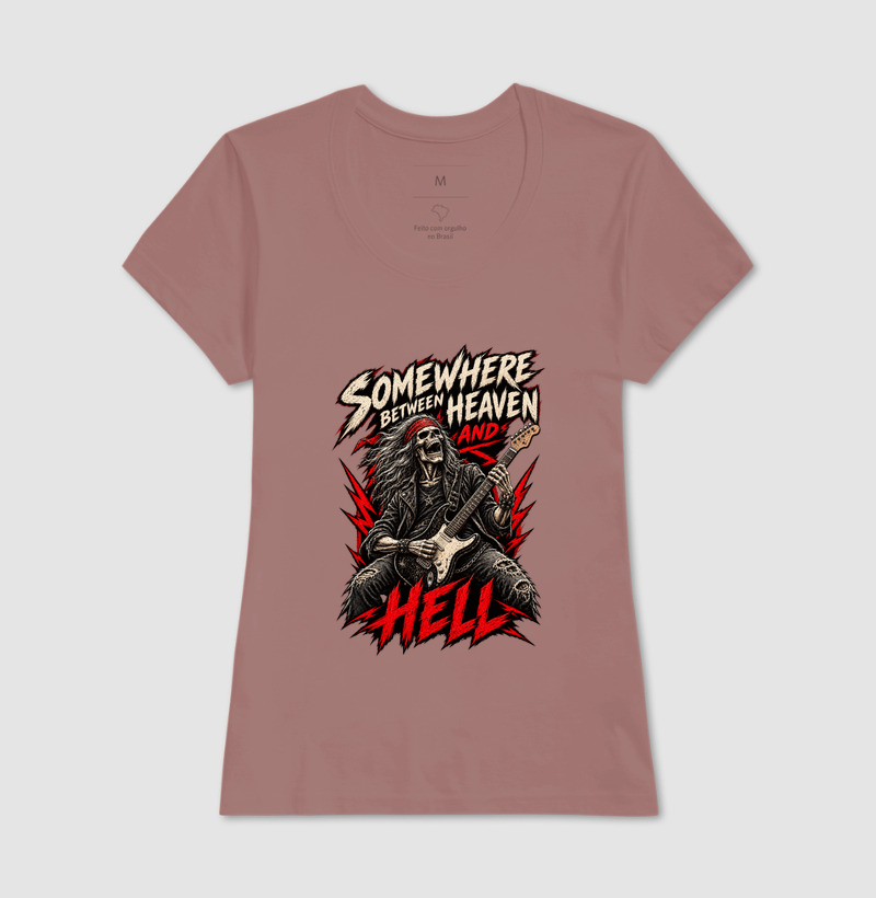 Camiseta Rock Somewhere Between Heaven and Hell - Imagem 13