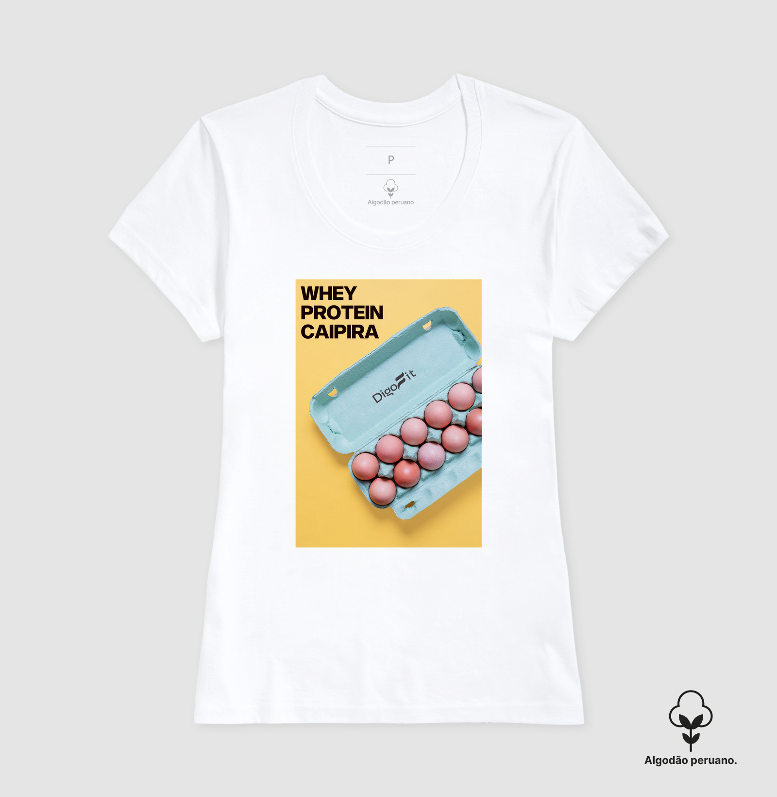 CAMISETA ALGODÃO PERUANO ACADEMIA WHEY PROTEIN CAIPIRA - Imagem 7
