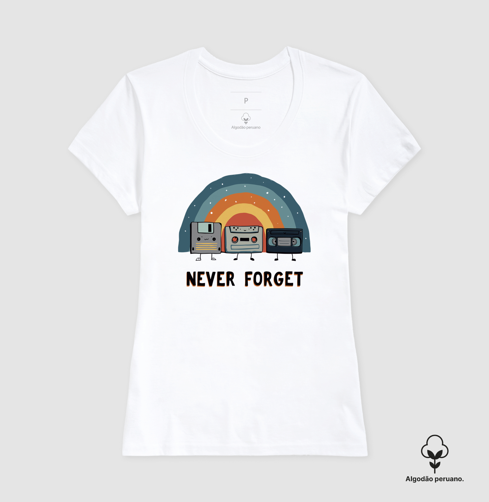 Camiseta Algodão Peruano Never Forget - Imagem 3