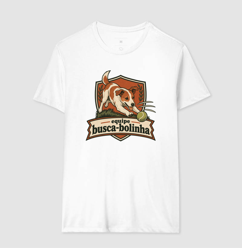 Camiseta Cachorro Bolinha "equipe busca-bolinha" | Pelo & Pano - Imagem 4