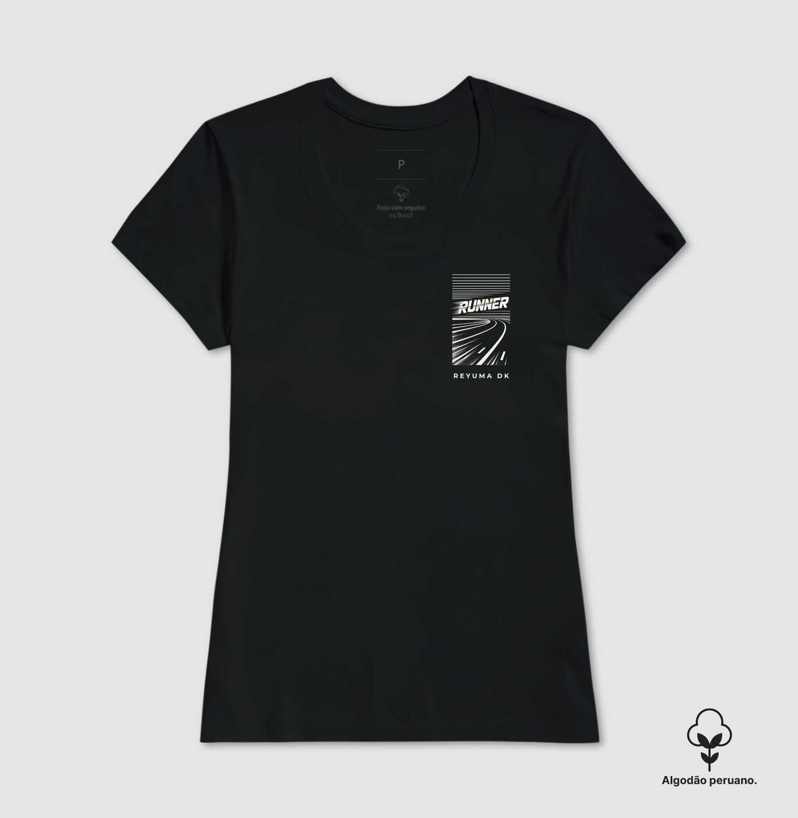 Camiseta Masculina, Feminina, Babylook e Unissex de Algodão Peruano Corrida "Runner"  - Imagem 6