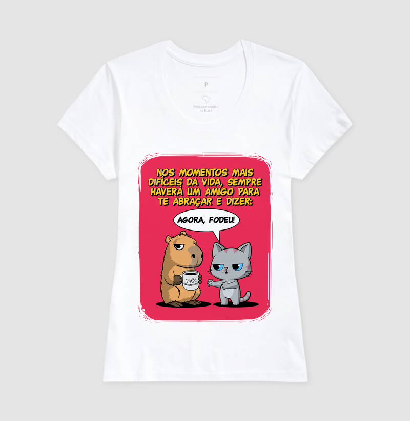 Camiseta Capivara e Gato Amigos - Imagem 5