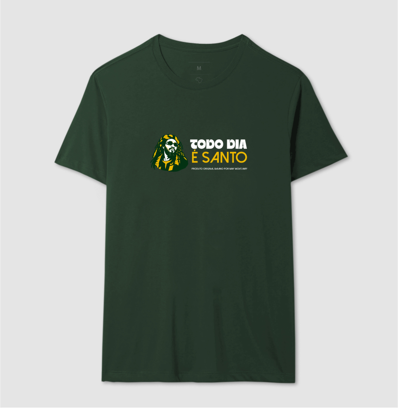 Camiseta Todo dia é santo! Coleção Reggae.  Masculino e feminino. Algodão Premium. - Imagem 11