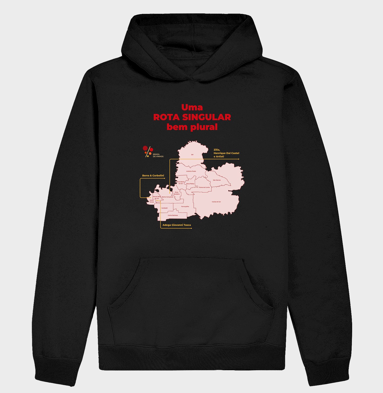 Hoodie Moletom Brasil de Vinhos - Rota Singular - Imagem 2