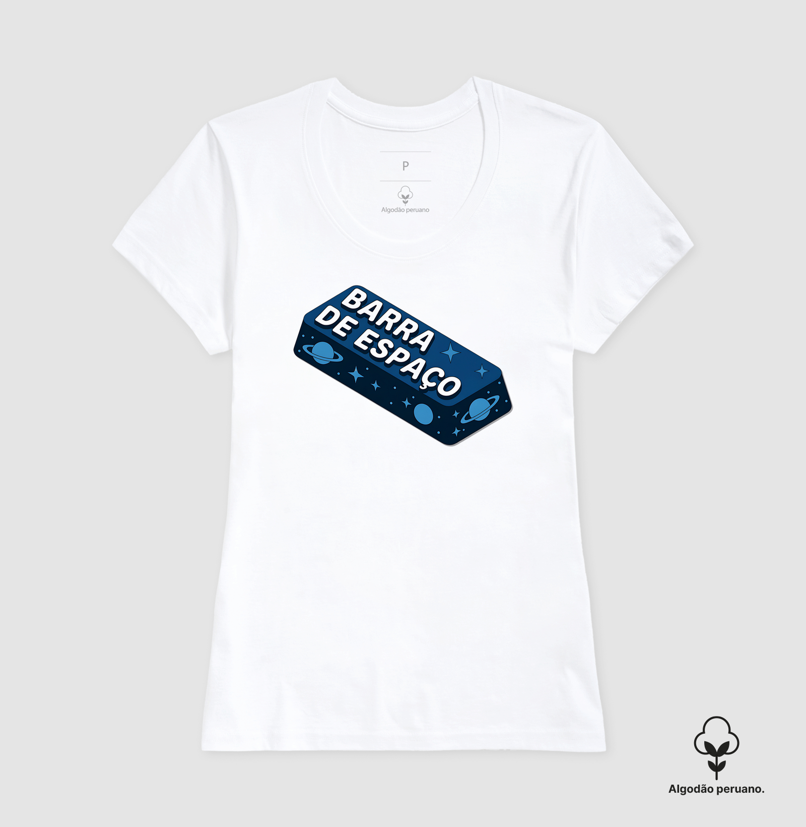 Camiseta Algodão Peruano Barra de Espaço - Imagem 5