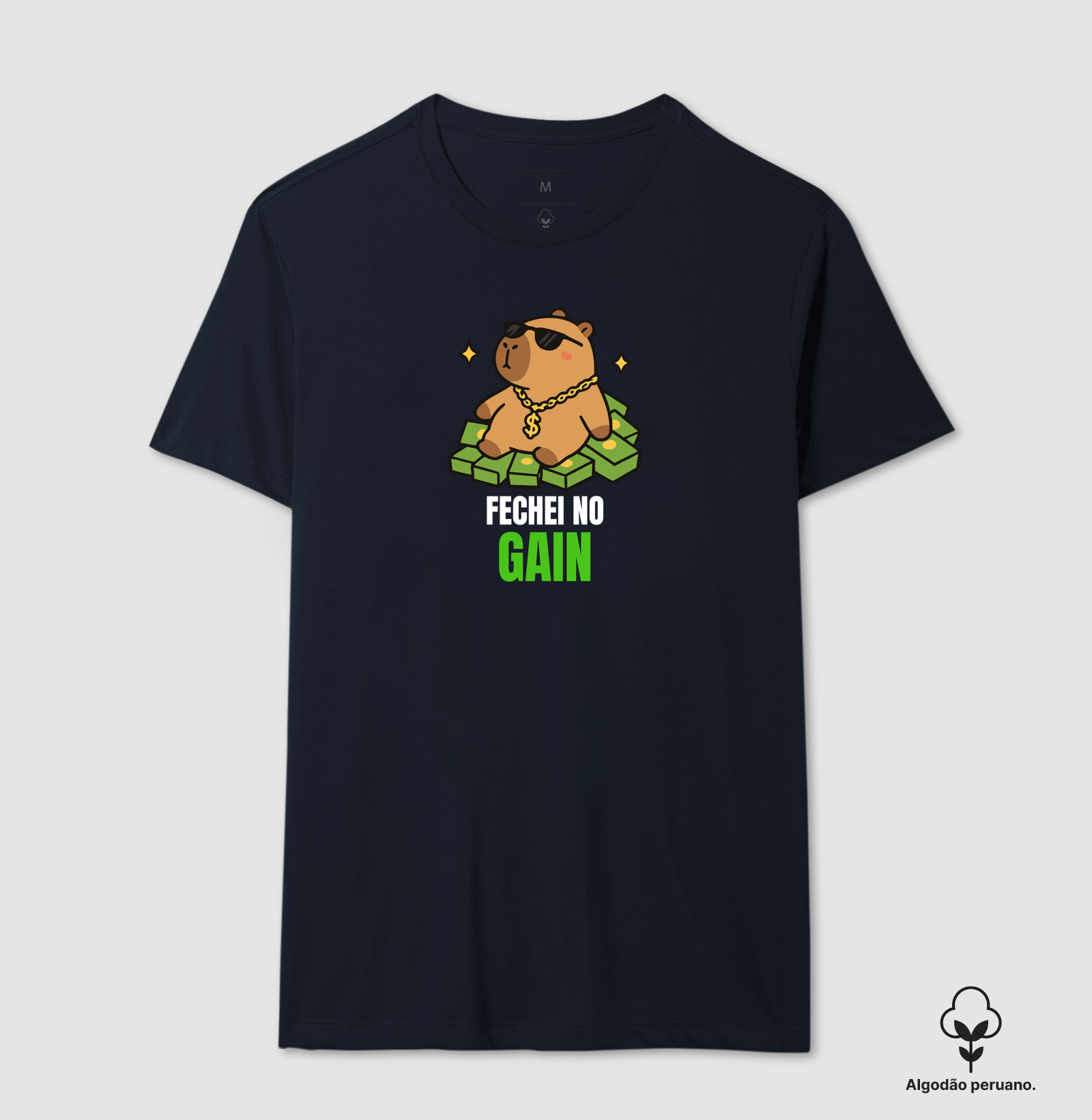 Camiseta Algodão Peruano Trader Fechei no Gain - Imagem 7