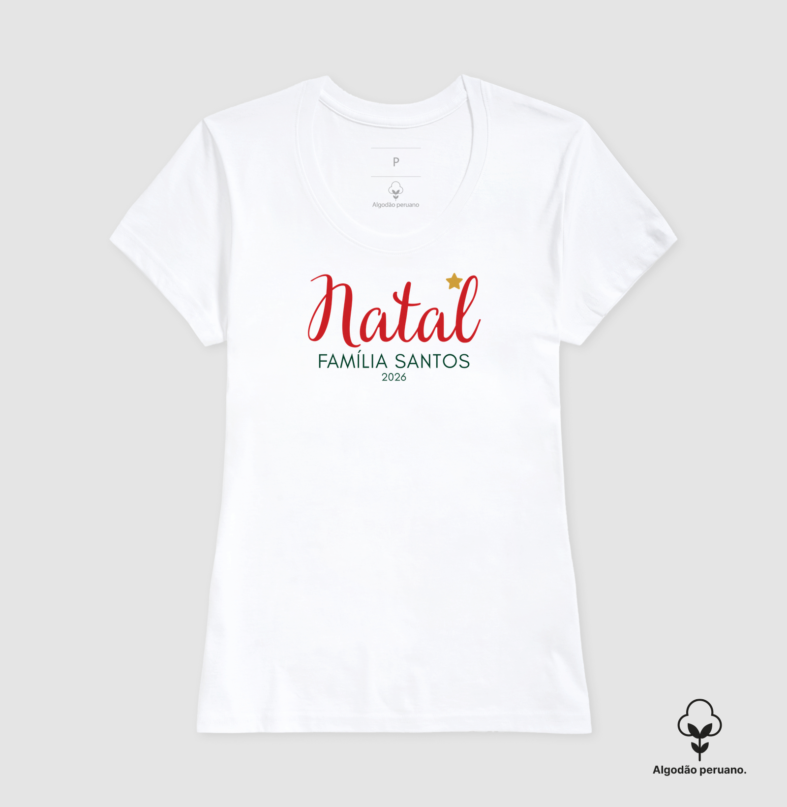 Natal - Família Santos - 2026 (algodão peruano) - Imagem 2