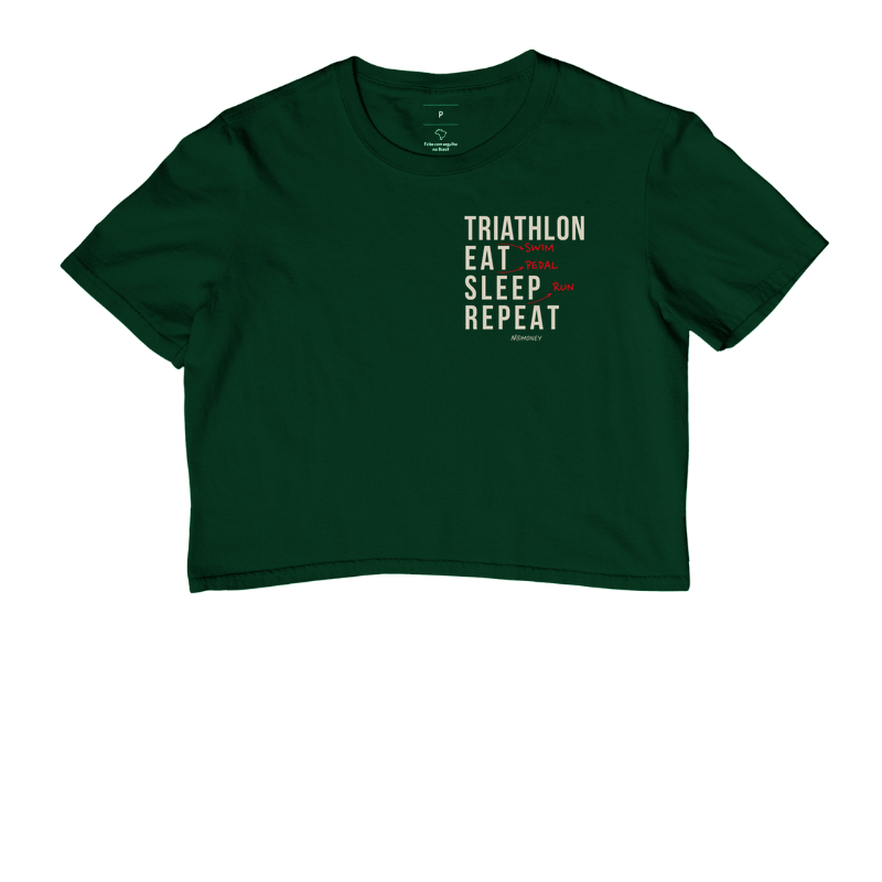 Cropped Triathlon (Swim). Eat. Sleep. Repeat. - Imagem 5