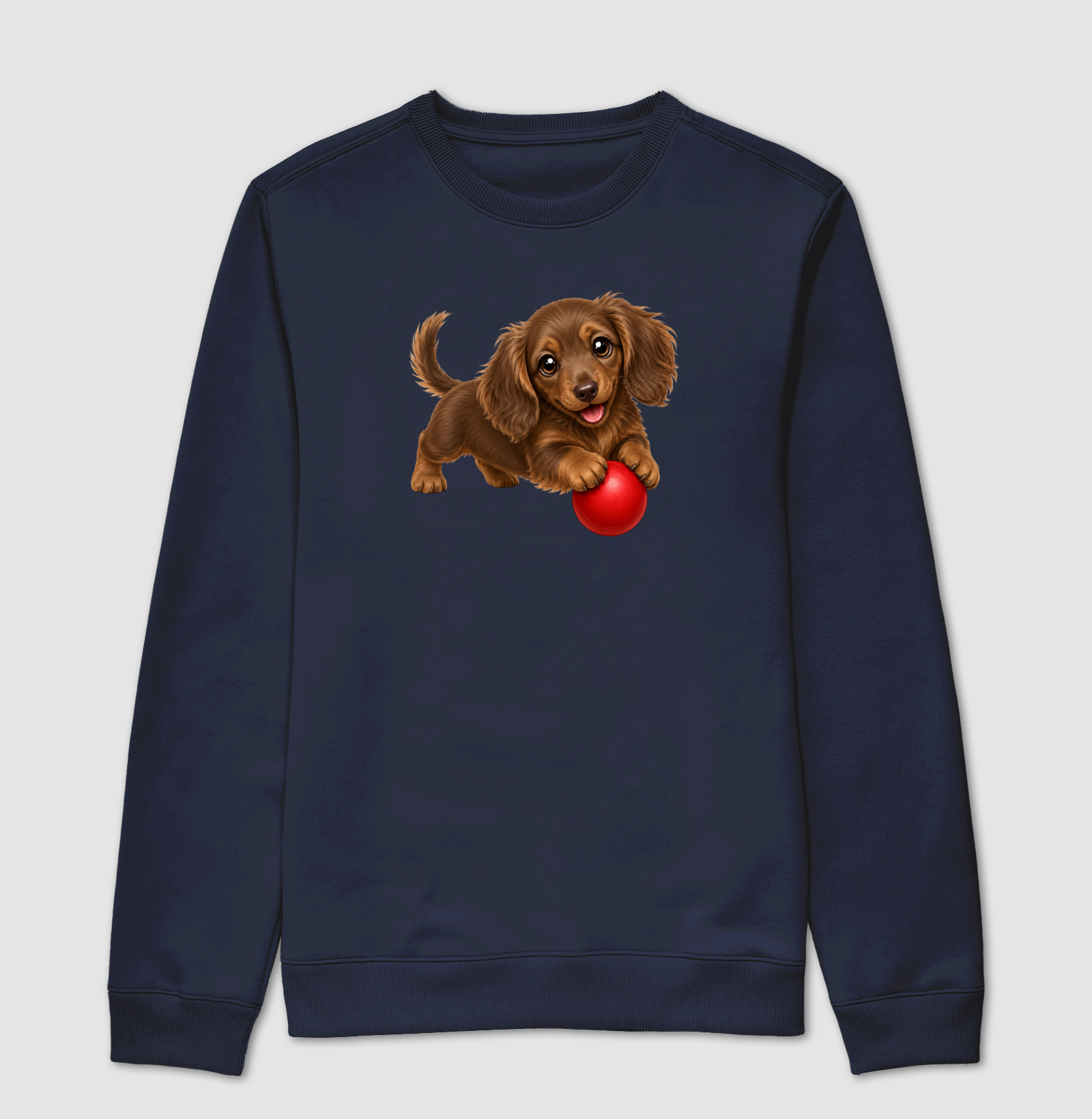 Dachshund Pelo Longo Marrom - Desenho Animado - Imagem 5