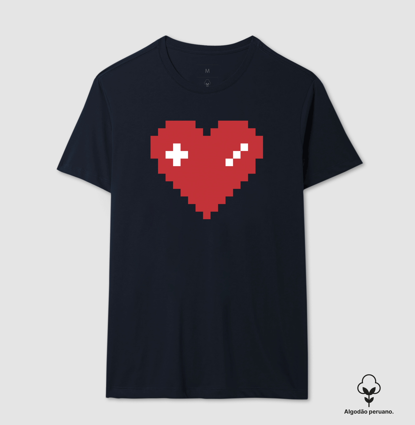 Camiseta Algodão Peruano Coração Gamer - Imagem 4