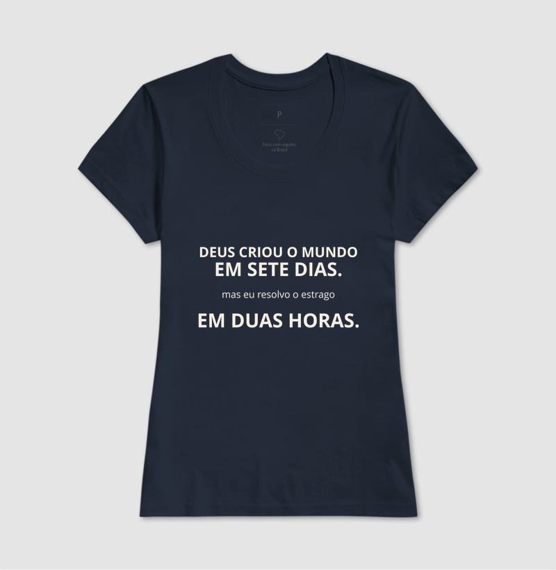 Deus criou o mundo em 2 horas offwhite - Imagem 5