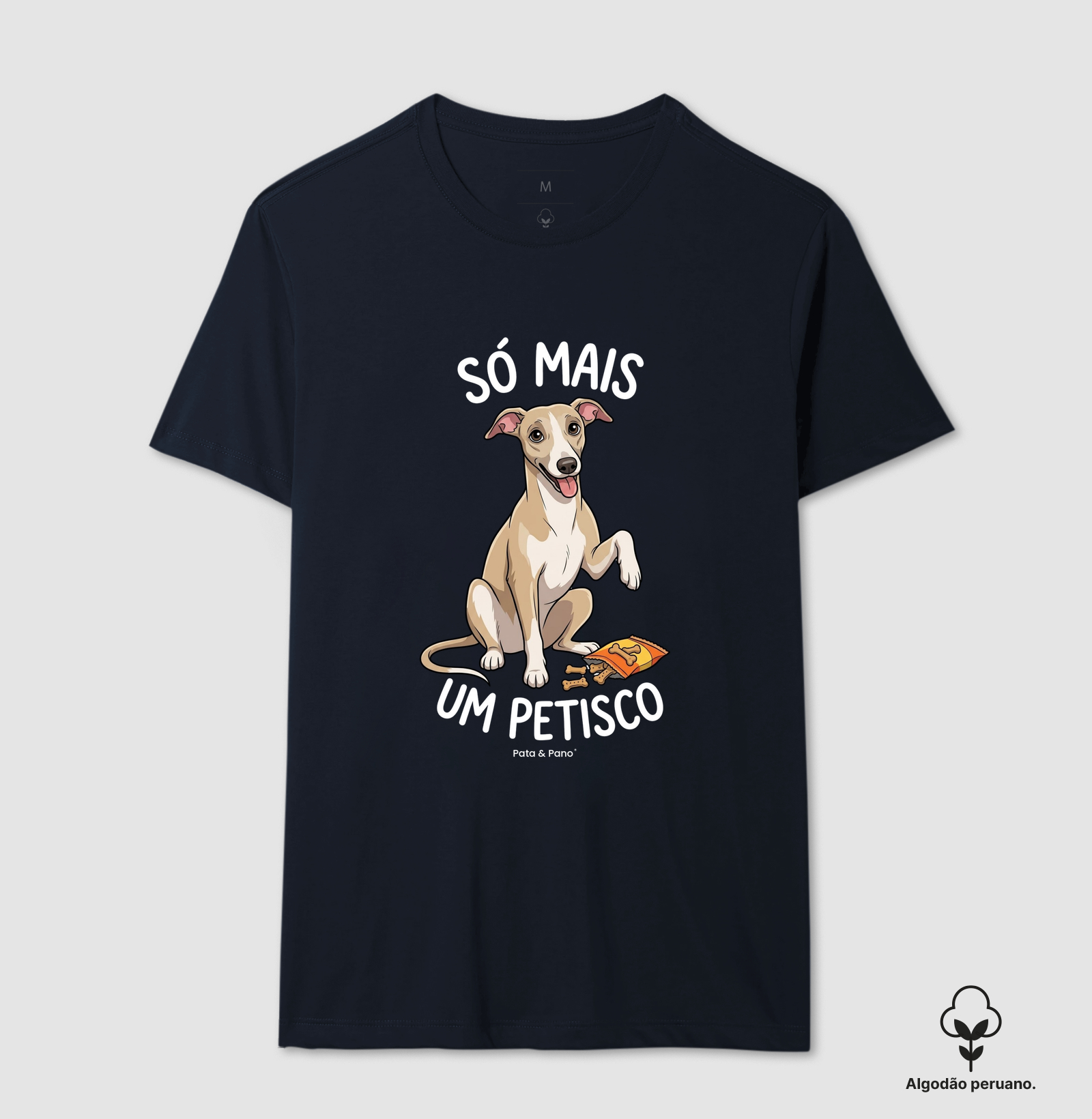 CAMISETA ALGODÃO PERUANO WHIPPET GALGO PETISCO - Imagem 7