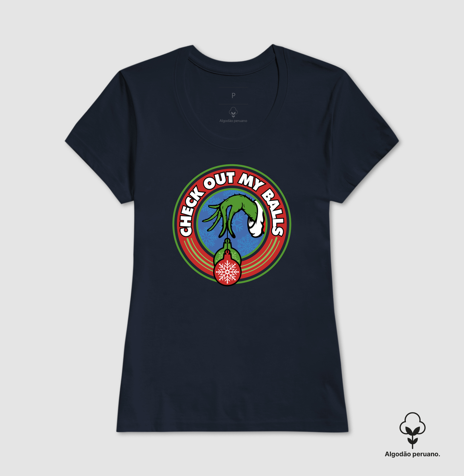 Camiseta Algodão Peruano Grinch Olha as Minhas Bolas - Imagem 6