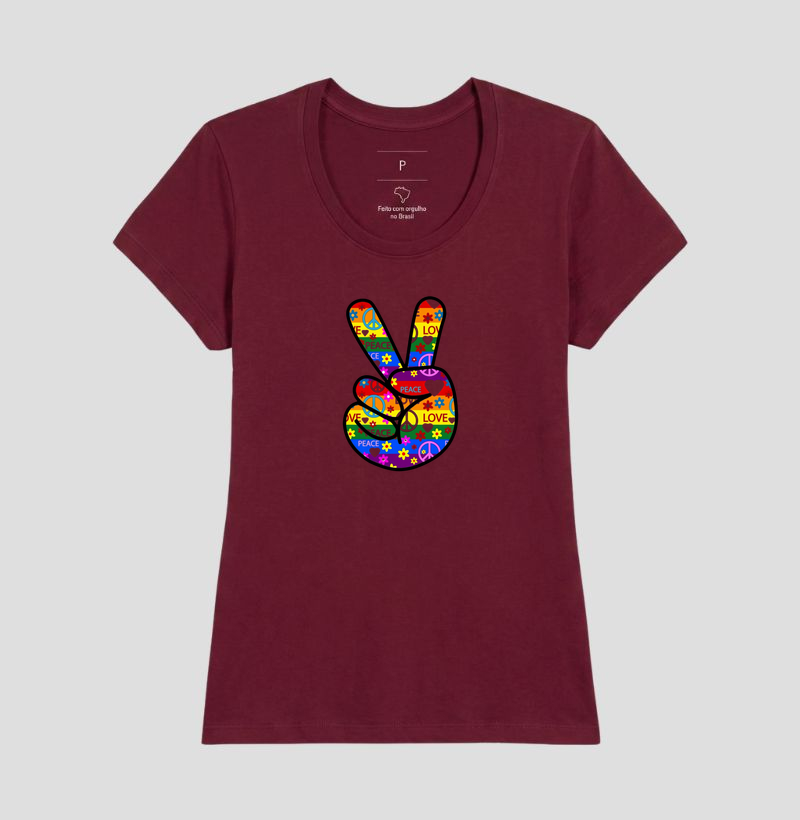 Camiseta Paz e Amor Retro - Imagem 19