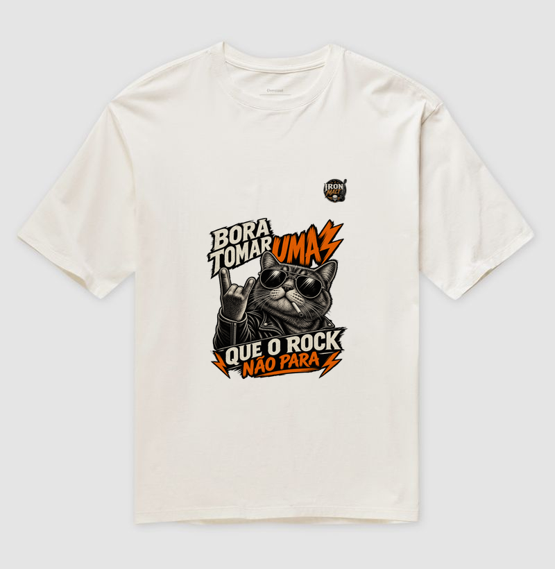 Camiseta Rock Cat – Estampa Gato Rockeiro de Óculos e Jaqueta - Imagem 4