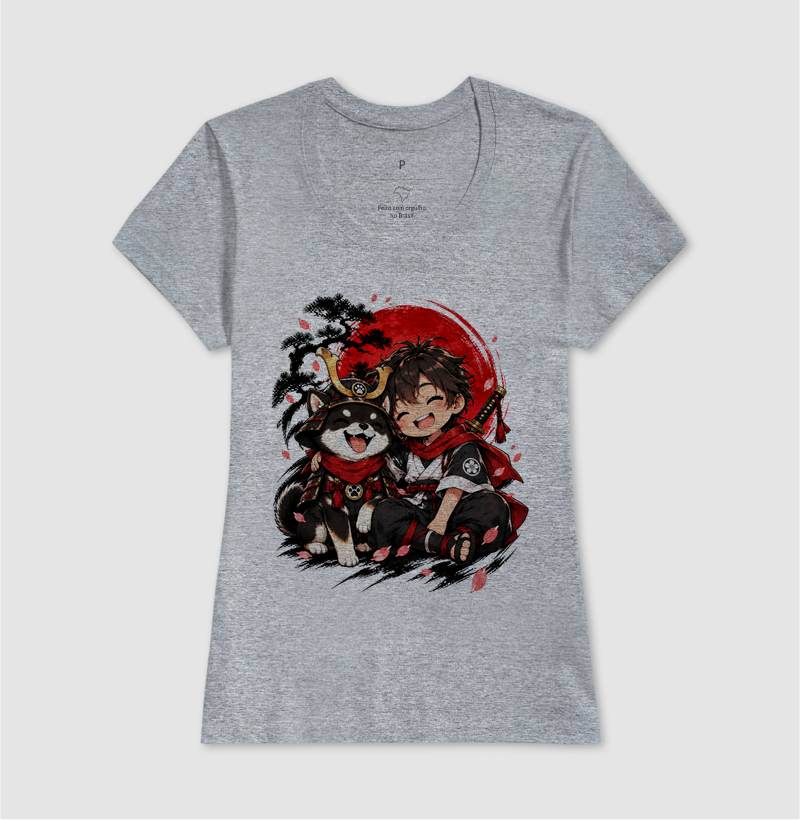 Pequeno Samurai & Shiba — Amigos de Honra (Preto) - Imagem 9