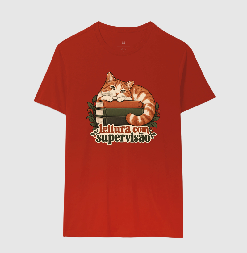 Camiseta Gato Leitura "leitura com supervisão" | Pelo & Pano - Imagem 11