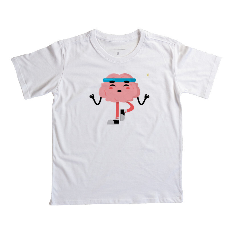 Camiseta Infantil - Cérebro Meditando 