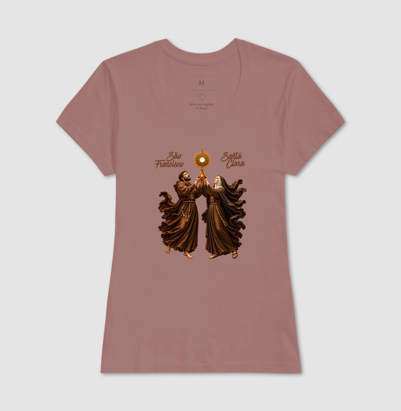 Camiseta São Francisco e Santa Clara de Assis - Adoradores do Santíssimo - Imagem 15