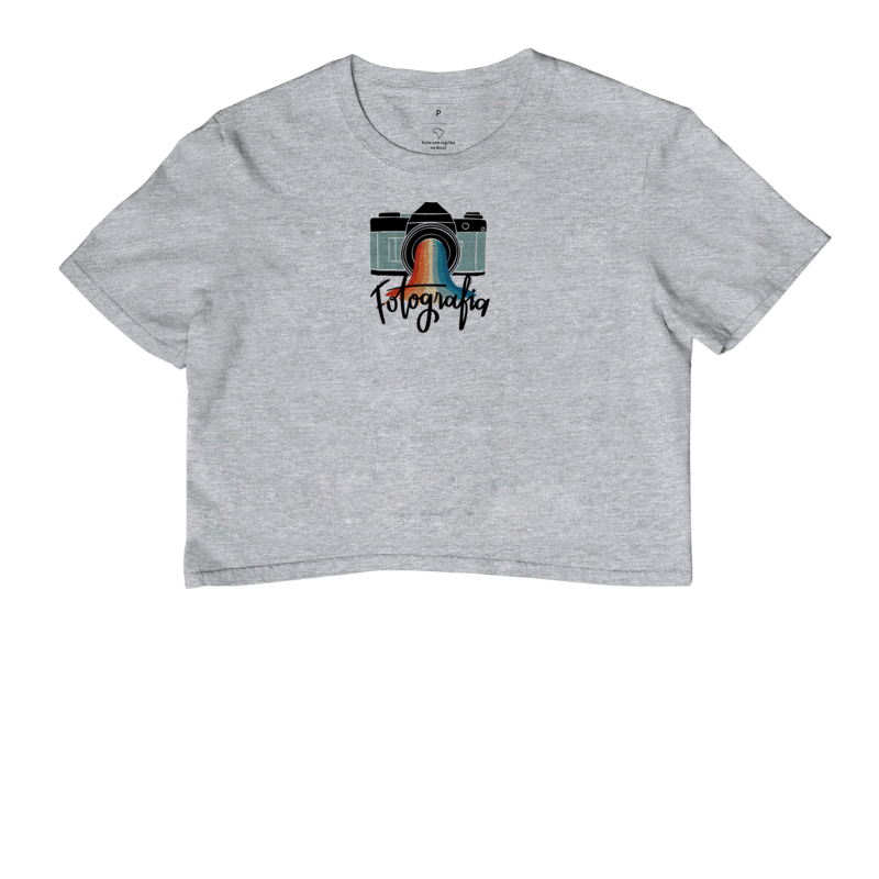 Camiseta feminina cropped fotografia arco íris  - Imagem 4