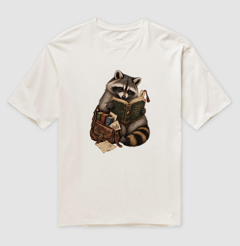Camiseta Guaxinim Leitor - Imagem 4