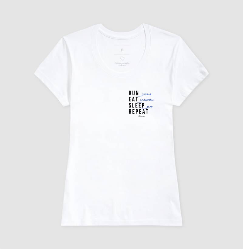 Camiseta Run (Strava). Eat. Sleep. Repeat. - Imagem 5