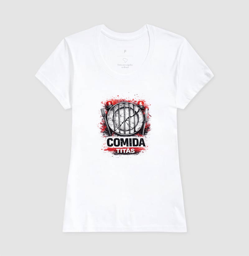 Camiseta Comida - Titãs. Coleção Música. Masculina e Feminina. Algodão Peruano. - Imagem 5