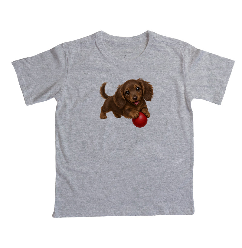 Dachshund Pelo Longo Marrom - Desenho Animado - Imagem 4