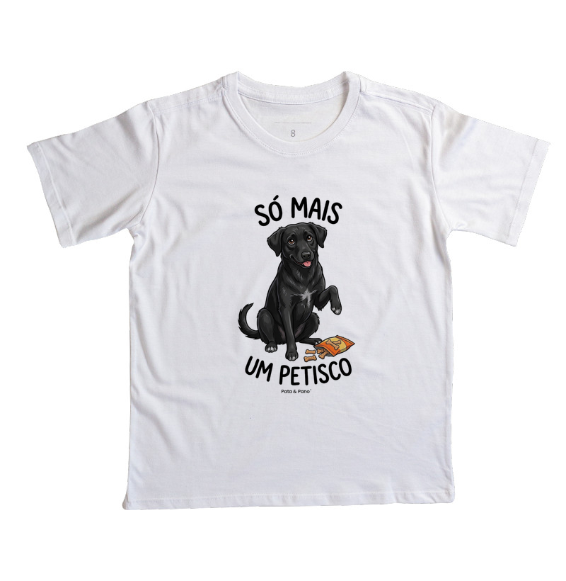 CAMISETA INFANTIL VIRA-LATA PRETO PETISCO - Imagem 4