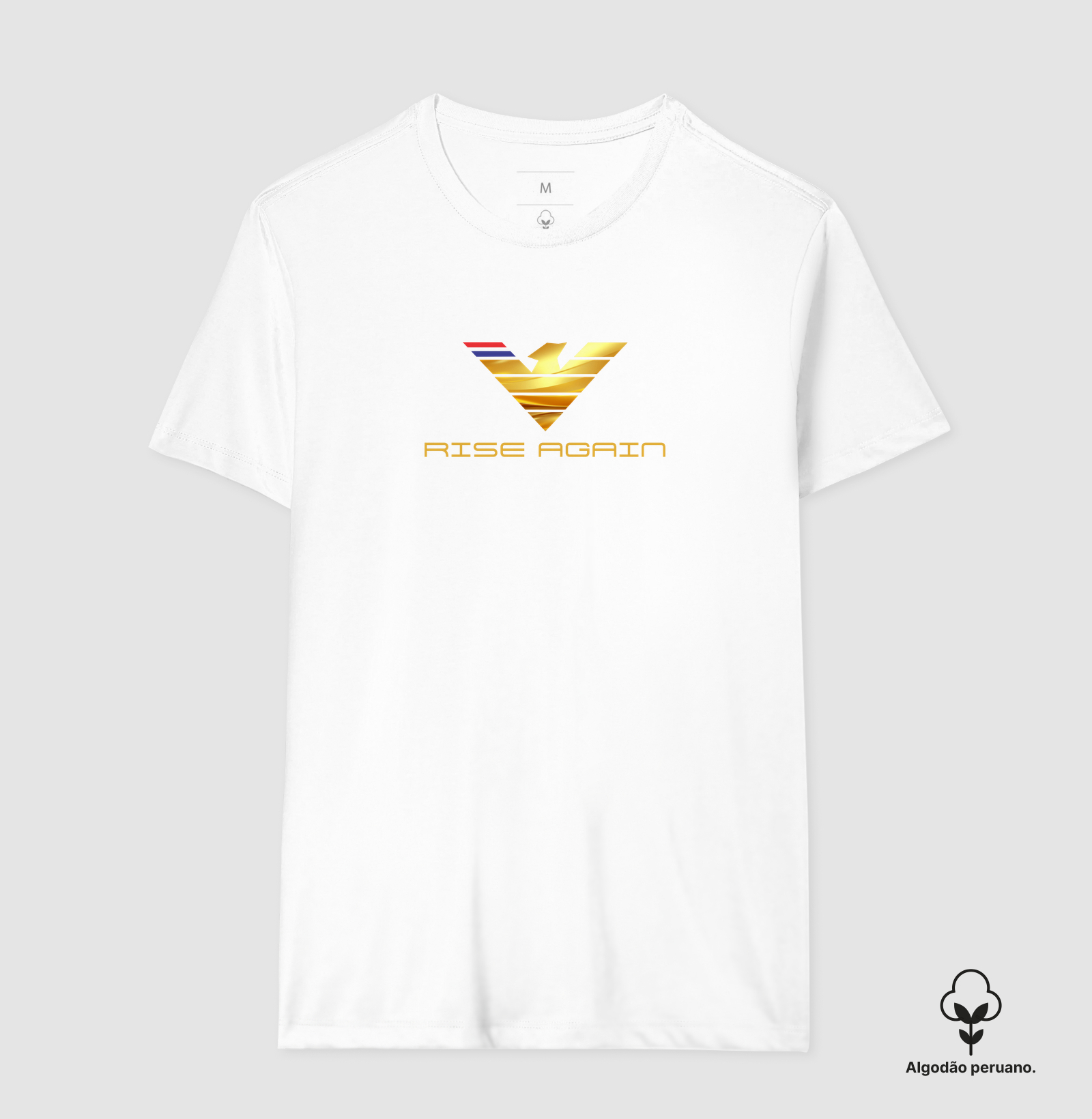 👑🦅 RISE AGAIN GOLD | A Grandeza de se Levantar Mais Forte  A estampa RISE AGAIN GOLD é uma verdadeira celebração da força, da superação e da mentalidade vencedora. Com uma imponente águia dourada no centro da composição, a arte simboliza liderança, liberdade e a capacidade de renascer diante dos desafios com ainda mais poder e determinação. - Imagem 4