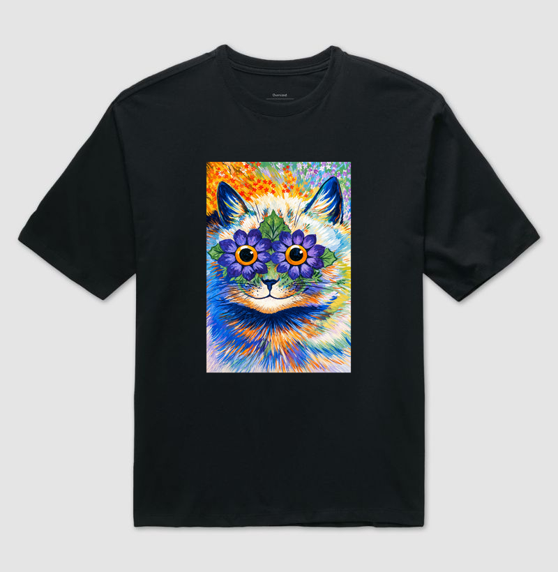Psychedelic Flower Cat -  Louis Wain - Imagem 2