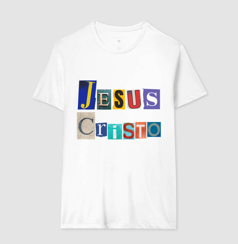 Camiseta Cristã Jesus Cristo Colagem - Imagem 4